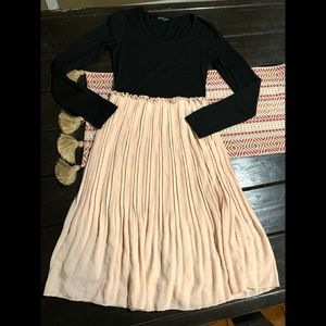 Sister Jane pink pleated midi dress XS